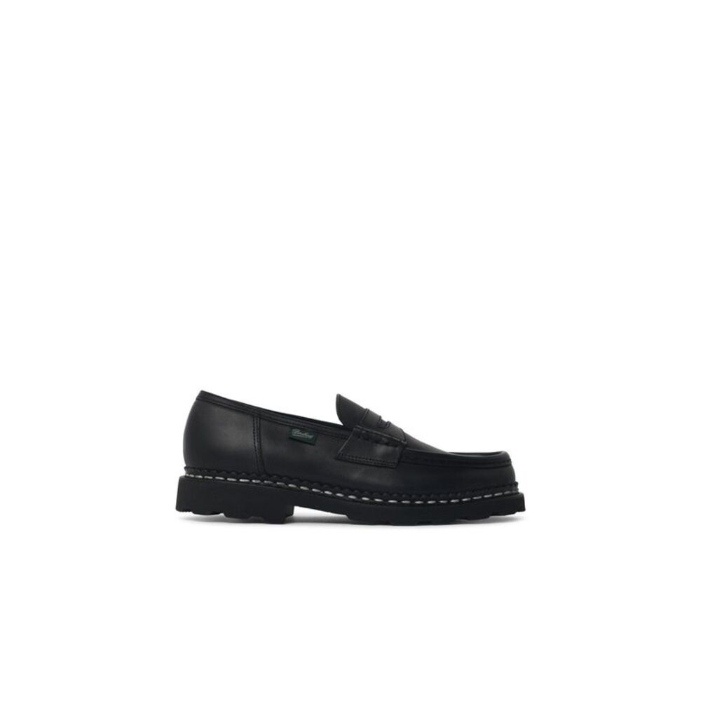 Paraboot 'Reims' Black Leather Loafers 'Lisse Noir' Men